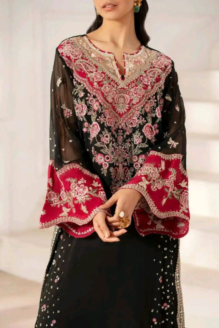 Georgette Embroidery Three Piece - Image 1